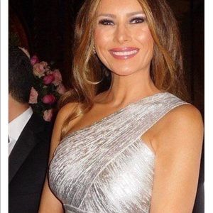 Auth Herve Leger Black Foil Evening Gown in XXS